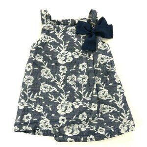 Max Studio Baby Girls 24 Month Old Dress Navy Blue White Floral